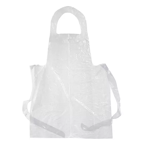 1.25mil White Poly Disposable Aprons 1000/CS