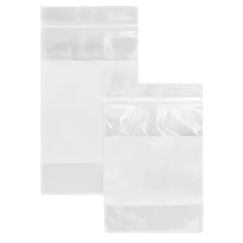 10 x 12", 2mil Clear Reclosable Bag w/ White Block, 1000/BX