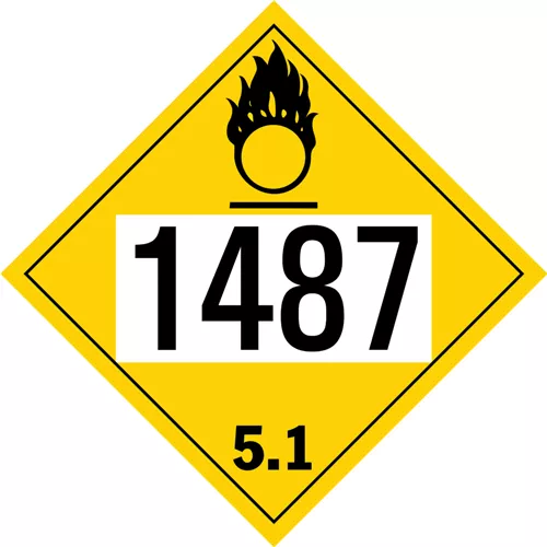 1487 Placard - Plastic Adhesive Back, 100/PK 10.75" x 10.75"