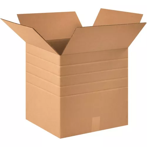 16 x 16 x 16" Multi-Depth Corrugated Boxes 10/BDL, 120/Bale