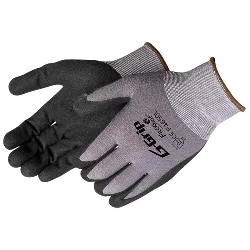 16ga Black Sandy Foam Nitrile Palm Dip Glove Size Medium