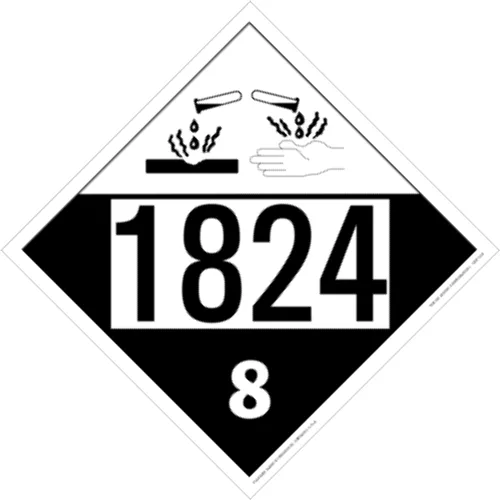 1824 Placard - Vinyl Adhesive Back, 100/PK 10.75" x 10.75"