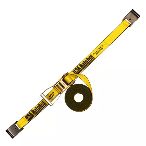 2" x 27' Long Wide Handle Ratchet Strap w/ Flat Hooks