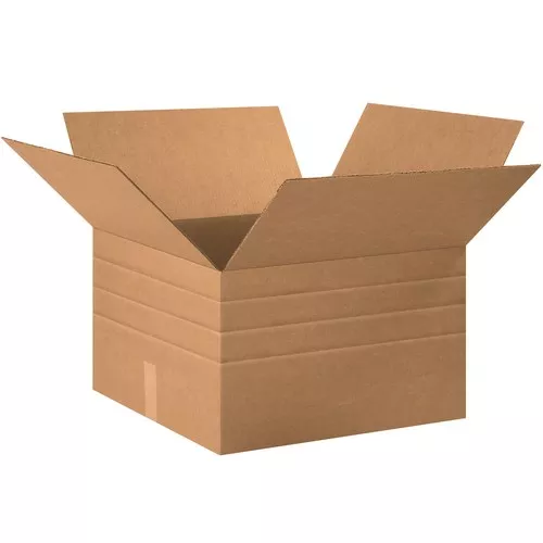 20 x 20 x 12" Multi-Depth Corrugated Boxes 15/BDL, 120/Bale