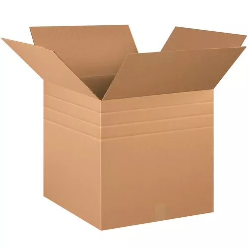 20 x 20 x 20" Multi-Depth Corrugated Boxes 10/BDL, 120/Bale