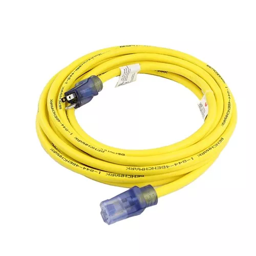 25' 10g HD Yellow Lighted Extension Cord