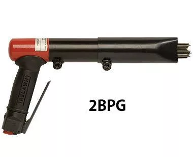 2BPG TVS Needle Scaler with integrated dust shroud, 3000 BPM, 5.5 cfm/90 psi, 22.4 m/s² vibration, Wt: 6.6 lbs. 139.2107