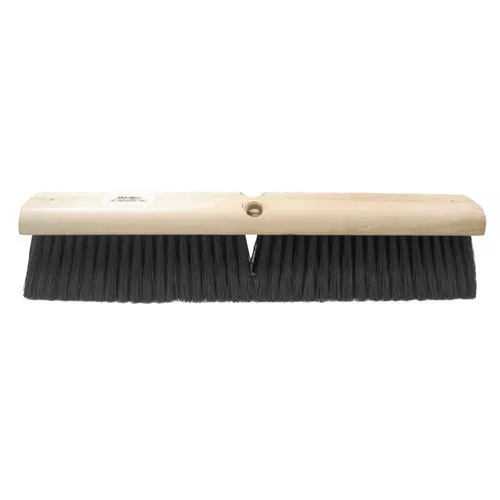 36" Black Polypropylene Medium Sweep Brush