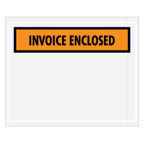4 1/2" x 5 1/2" Orange Invoice Enclosed 1000/CS