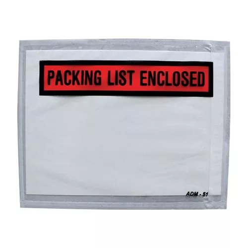4.5 x 6" Red Packing List Enclosed Envelopes, 1000/CS