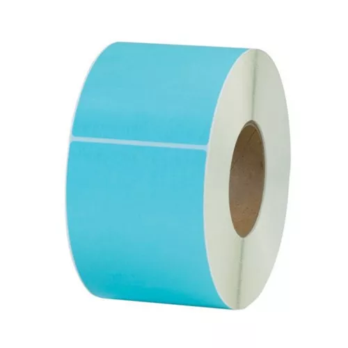 4x6" Blue Thermal Transfer Labels Perfed 1000/Roll 4 Rolls/CS