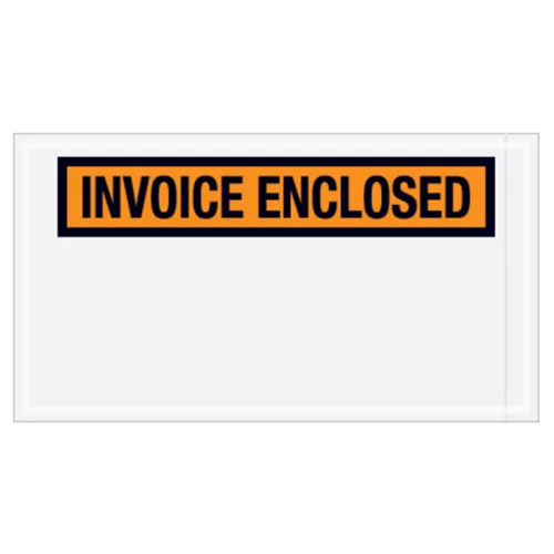 5 1/2" x 10" Orange Invoice Enclosed 1000/CS
