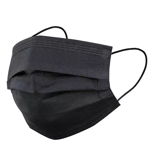50-pack Disposable Face Mask, Black 3ply