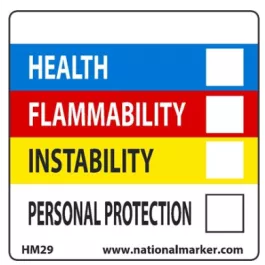 AccuformNMC LZS113PS2 Right To Know Labels, Write on Color Bar, 2X2, PS Paper, 250/RL