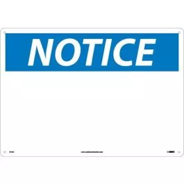 AccuformNMC MRBH83 Blank "NOTICE" Sign
