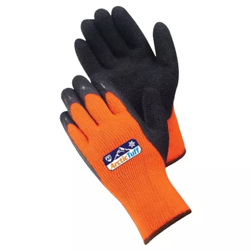 Arctic Tuff Thermo HiVis Orange Gloves 7ga Knit Acrylic Terry Glove - Large
