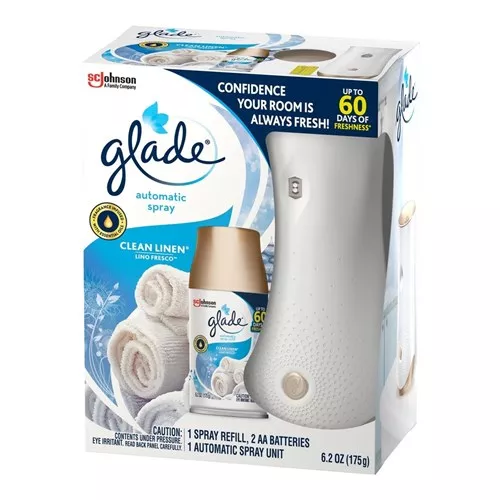 Auto Air Freshener Clean Linen Starter Kit, 4/CS