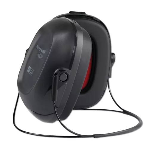 Black Earmuffs Behind-the-Neck w/ Memory Foam, Comfort for Extended Use