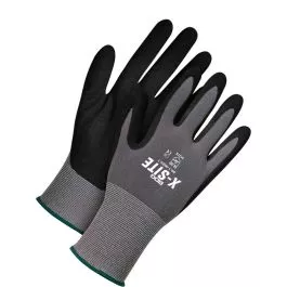 Bob Dale 99-1-9605 Seamless Knit Grey Nylon 15G Black NFT Palm (Sold by the dozen)