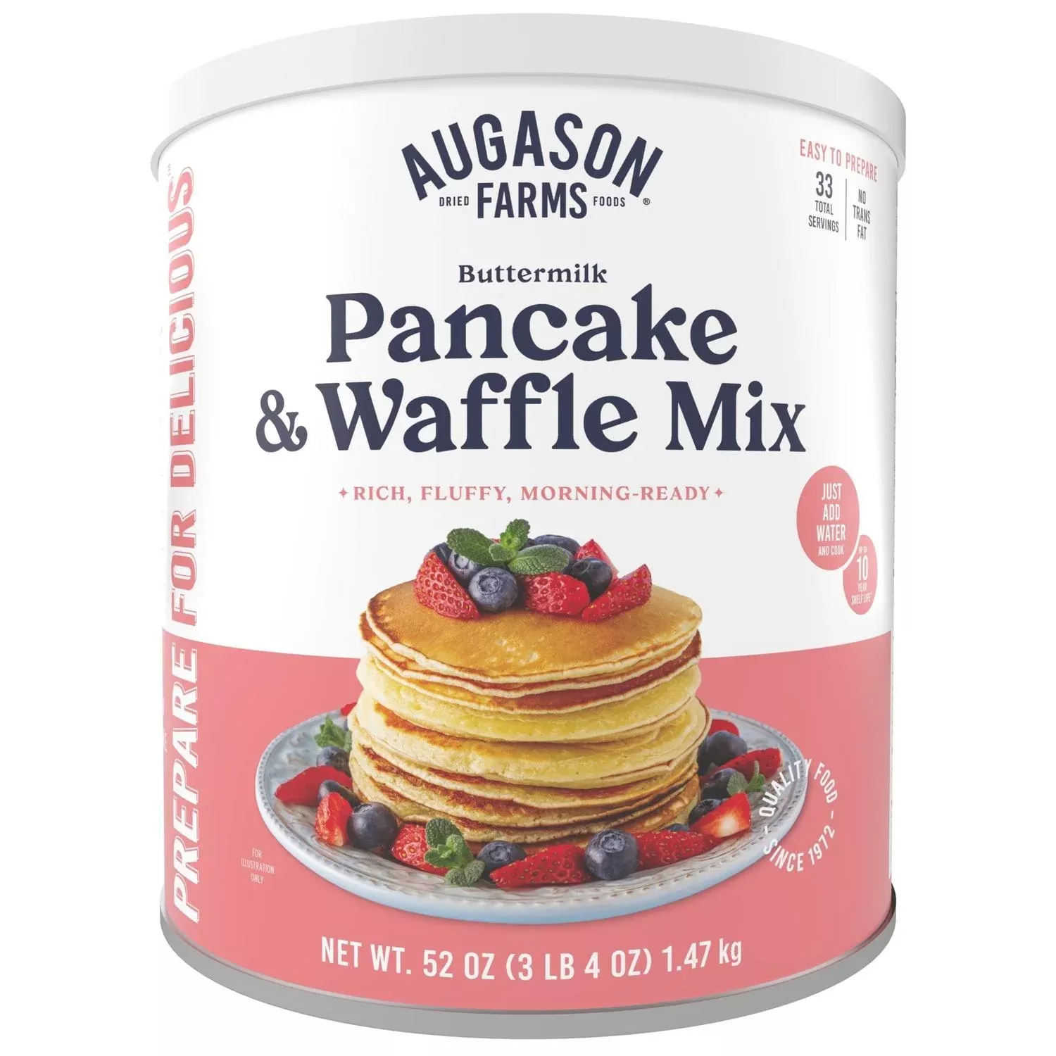 Buttermilk Pancake & Waffle Mix Can – 33 Servings