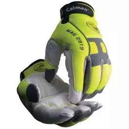 Caiman 2919 MAG Heatrac Insulated Multi Activity Grain Goatskin Leather Glove Hivis AirMesh Back