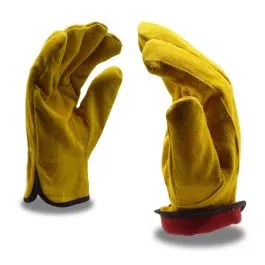 Cordova 7910 Red Fleece Lined Standard Split Cowhide Leather Driver Glove