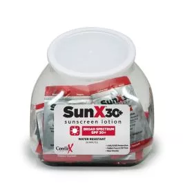 Coretex 71432BOWL SunX 30+ SPF Sunscreen Lotion - 50 packs