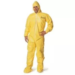 DuPont QC122S Tychem 2000 Disposable Coveralls with Elastic Wrists and Ankles, attached Hood and Boots