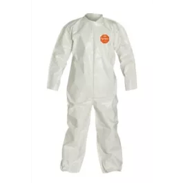 DuPont SL120B Tychem 4000 Disposable Coverall with Collar and Open Wrists and Ankles