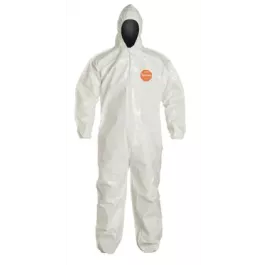 DuPont SL127B Tychem 4000 Disposable Coverall with Standard Fit Hood and Elastic Wrists and Ankles