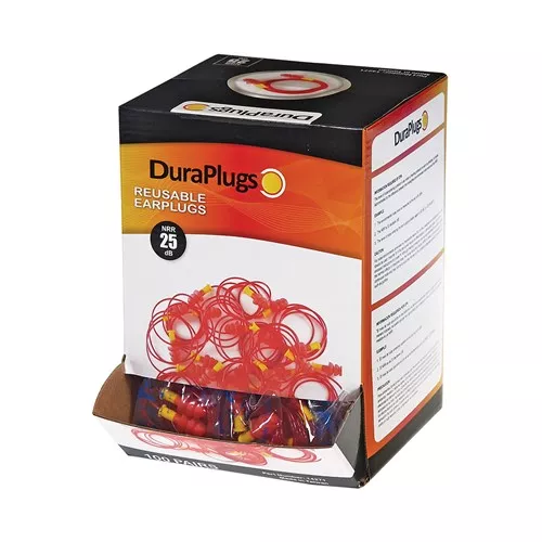 Duraplugs Reusable Corded Earplugs 100ct