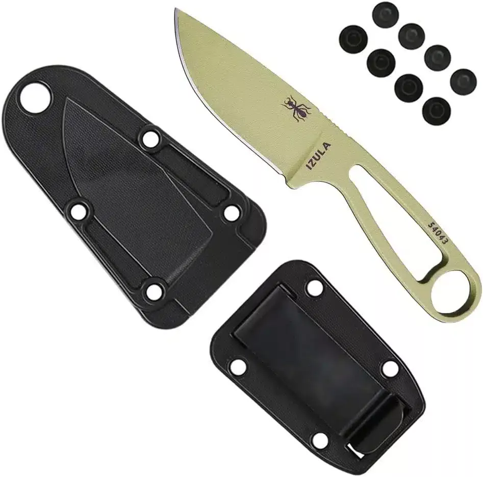ESEE Izula Fixed Blade Neck Knife, Desert Tan | IZULA-DT