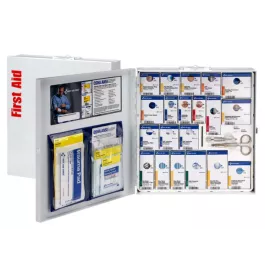 First Aid Only 746005 50 Person Large Metal SmartCompliance Food Service First Aid Cabinet with Medications