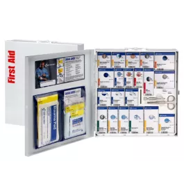 First Aid Only 746006 50 Person Large Metal SmartCompliance Food Service First Aid Cabinet without Medications