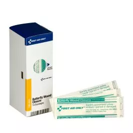 First Aid Only FAE-5010 SmartCompliance Refill Butterfly Wound Closures, 10 Per Box