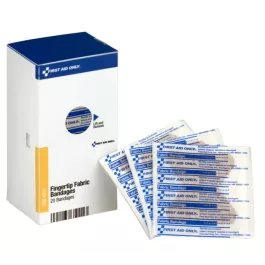 First Aid Only FAE-6101 SmartCompliance Fabric Fingertip Bandages, 20 per Box