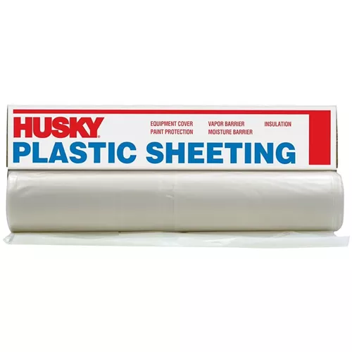 Husky 84" x 200', 1.5mil Clear Poly Sheeting