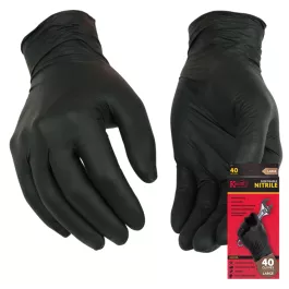 Kinco 2310 40-Glove Disposable Black Powder-Free Nitrile Gloves Multi-Pack