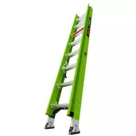 Little Giant 17924 HYPERLITE 24' ANSI Type IAA 375 lb Rated Fiberglass Extension Ladder with GROUND CUE and SURE-SET Feet