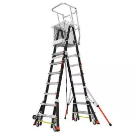 Little Giant 18515-240 Adjustable 8' - 14' Safety Cage - Type IAA Ladder