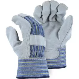 Majestic 1501A Side Split Cowhide Leather Gloves with Safety Cuff