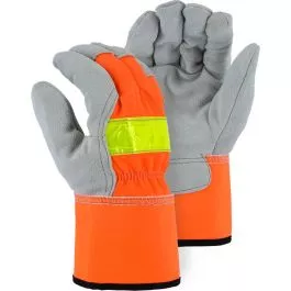 Majestic 1954T Winter Thinsulate Lined Split Cowhide Leather HiVis Glove