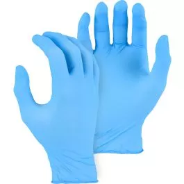 Majestic 3273 Disposable Exam Grade Nitrile Glove, Powder-Free, Blue