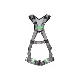 MSA 10195151 V-FIT Construction Harness Back & Hip D-Rings, Tongue Buckle Leg Straps, Shoulder Padding-Super XL