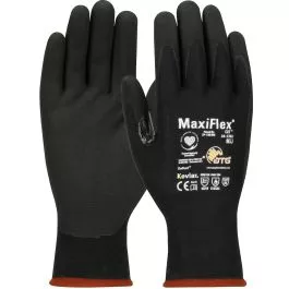PIP 34-1743 MaxiFlex Cut Seamless Knit Kevlar Glove with Black MicroFoam Nitrile Coating