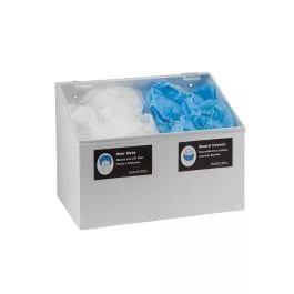 Rack'em 5122-W 2 Compartment HD White Hair Net Beard Cover Shoe Cover Arm Protector Dispenser