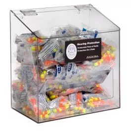 Rack'em #5133 300 Pair Foam Ear Plug Clear Acrylic Dispenser