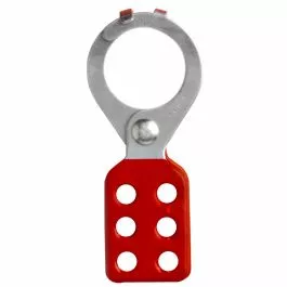 Rack'em 5504 Red 1.5″ Lockout Tagout Hasp Interlocking Style