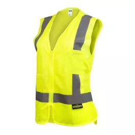 Radians SV2ZWGM Women's Hi-Vis Lime Green Economy Type R Class 2 Safety Vest