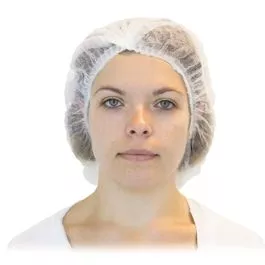 The Safety Zone DBWH24PL 24" White Pleated Bouffant Caps
